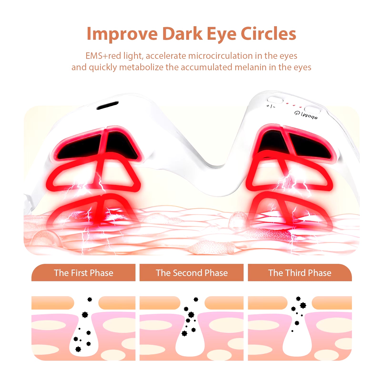 3D Eye Massager Eyes Relax Fatigue Relief Lighten Dark Circles Smooth Eye Fine Line Beauty Eye Care