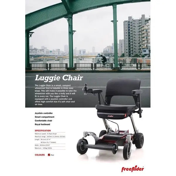 FreeRider USA Luggie Chair Folding Power Wheelchair-Grands Mobility