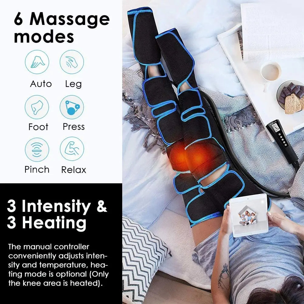 360° Leg Massager with Air Pressure Therapy for Enhanced Circulation and Muscle Relaxation