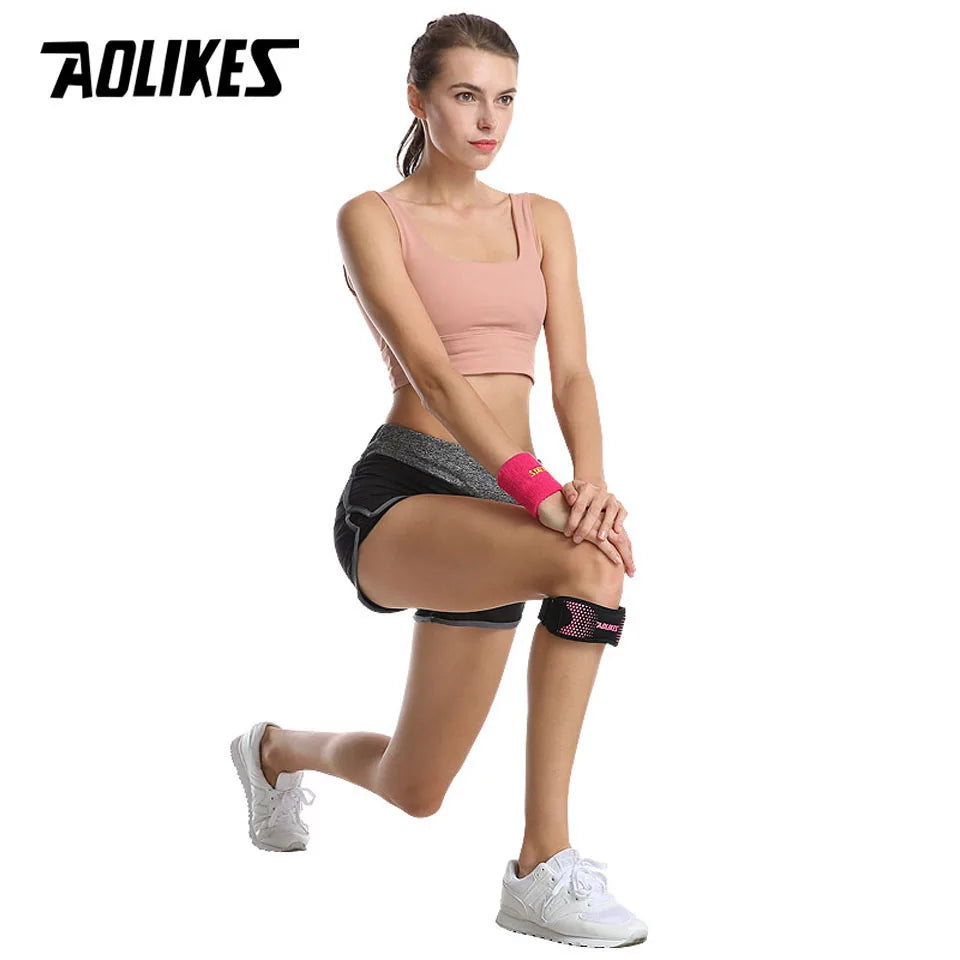 Adjustable Knee Pad Knee Pain Relief Patella Stabilizer Brace Support for Hiking Soccer Basketball Running Sport