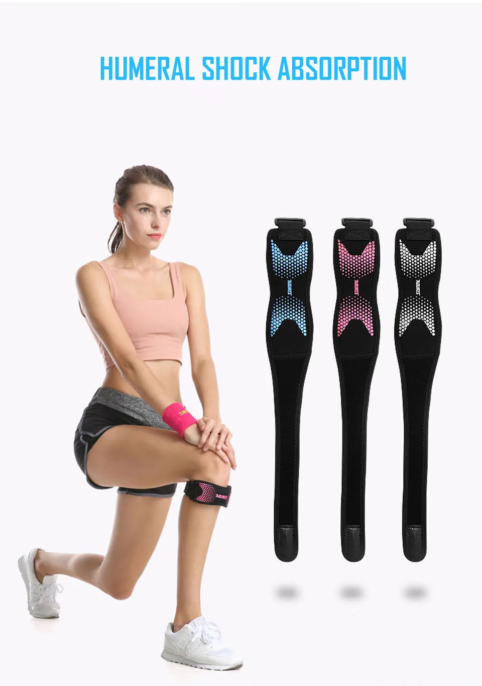 Adjustable Knee Pad Knee Pain Relief Patella Stabilizer Brace Support for Hiking Soccer Basketball Running Sport