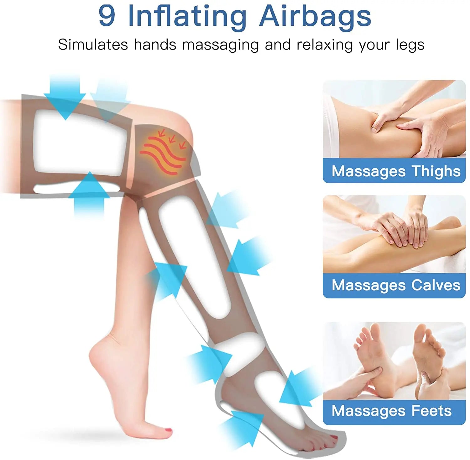 360° Leg Massager with Air Pressure Therapy for Enhanced Circulation and Muscle Relaxation