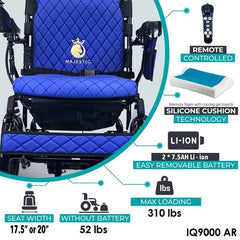 ComfyGO MAJESTIC IQ-9000 Remote Controlled Lightweight Electric Wheelchair ComfyGO