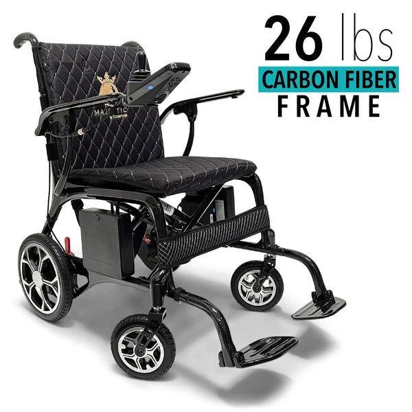 ComfyGO Phoenix Carbon Fiber Electric Wheelchair: Lightweight, Long-Range, Airline Approved ComfyGO