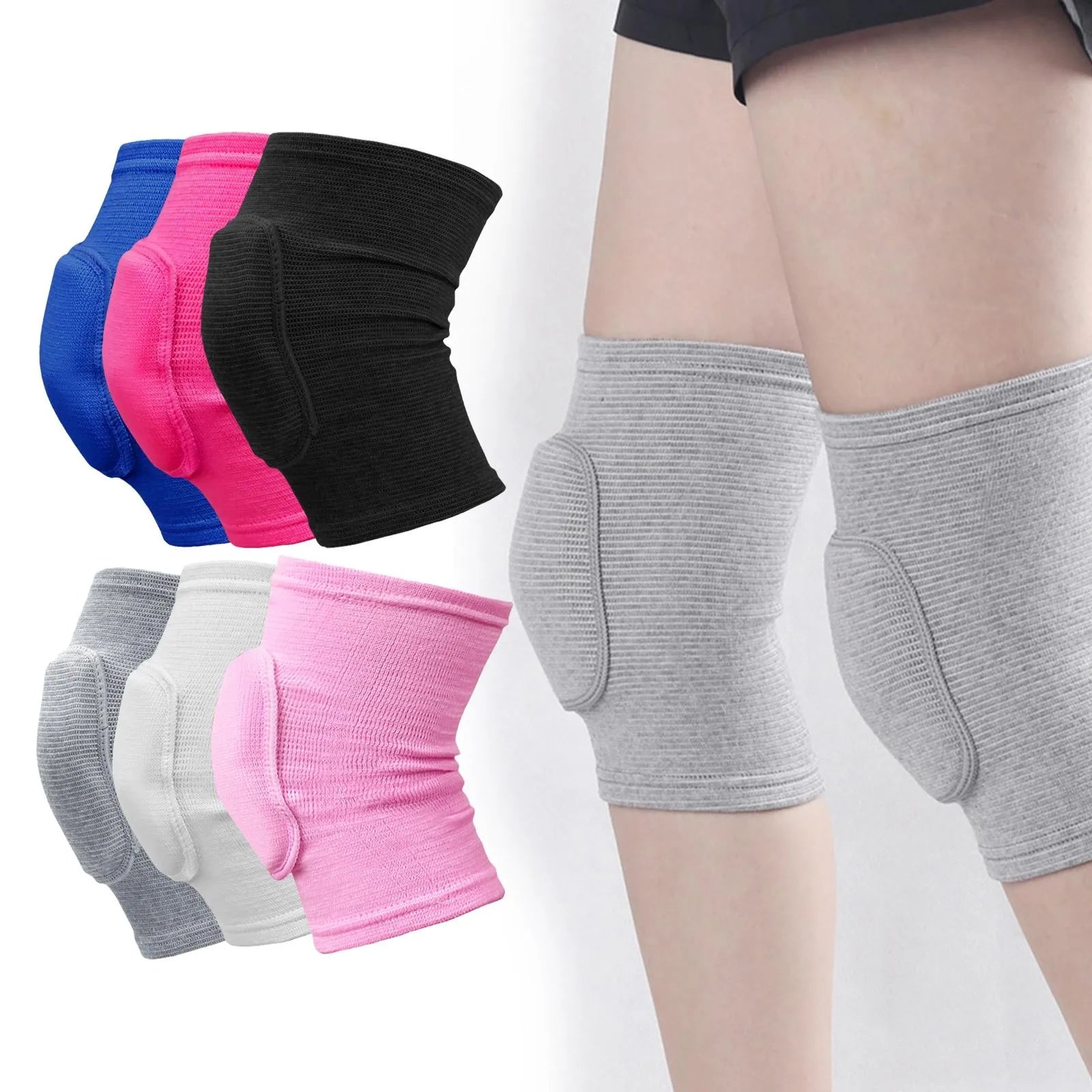 2-Pack Enhanced Comfort Compression Knee Support Pads for Dance and Workout Training