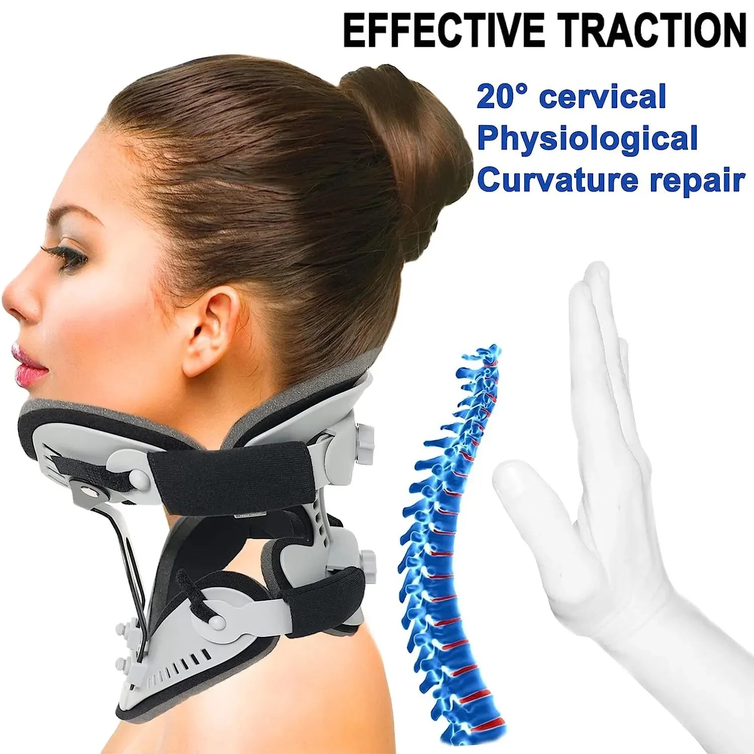 Neck Brace Support Orthosis - Adjustable Cervical Collar