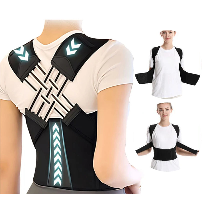 Adjustable Back Support Brace for Women and Kids - Breathable Posture Corrector for Enhanced Comfort