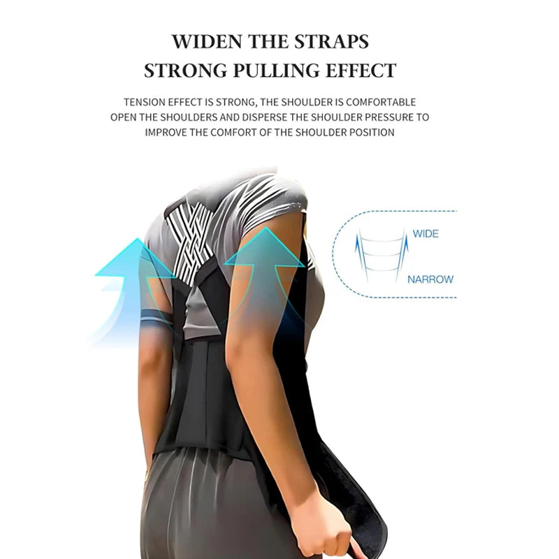 Adjustable Back Support Brace for Women and Kids - Breathable Posture Corrector for Enhanced Comfort