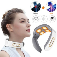 Advanced Electric Neck and Shoulder Massager with Heating, TENS Therapy, and 4 Kneading Heads for Pain Relief and Relaxation