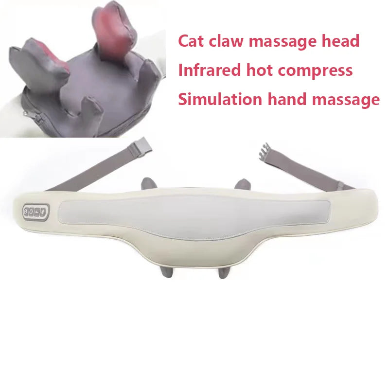 Neck Shoulder Massager Deep Tissue Shiatsu Back Massagers with Heat for Pain Relief Electric Kneading Squeeze Muscles Massage-Grands Mobility