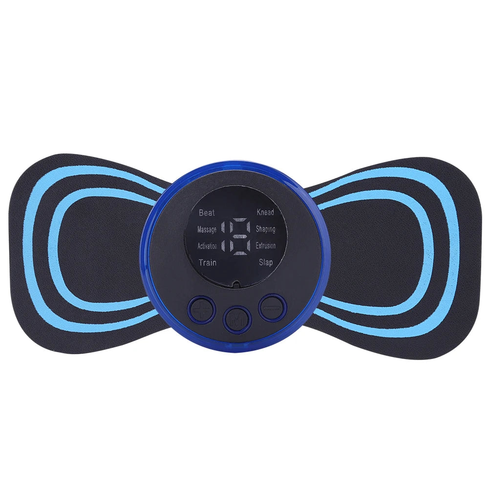 8-Mode EMS Neck Massager with LCD Display - Electric Pulse Cervical Pain Relief Patch & Muscle Stimulator