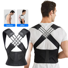 Adjustable Back Support Brace for Women and Kids - Breathable Posture Corrector for Enhanced Comfort