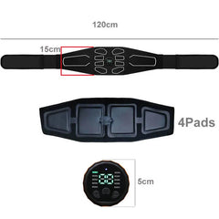 Abdominal Toning Belt Electronic Muscle Stimulator Portable AB Stimulator Toner Home Office Slimming Massager Fitness Equipment