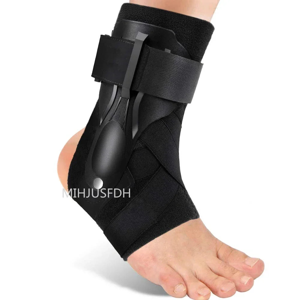 Ankle Support Brace with Side Stabilizers for Sprains and Tendonitis - Lightweight Recovery Splint for Men and Women