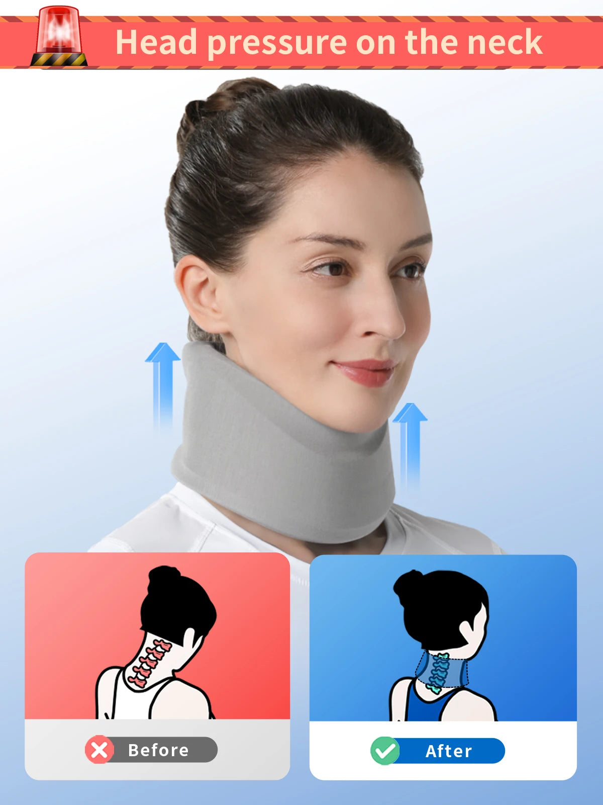 VELPEAU Neck Brace for Pain Relief and Strong Support