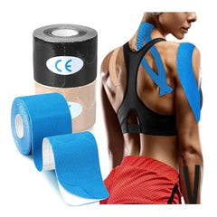 Kinesiology Elastic Tape for Muscle Support and Pain Relief – Athletic Recovery Bandages for Fitness Enthusiasts