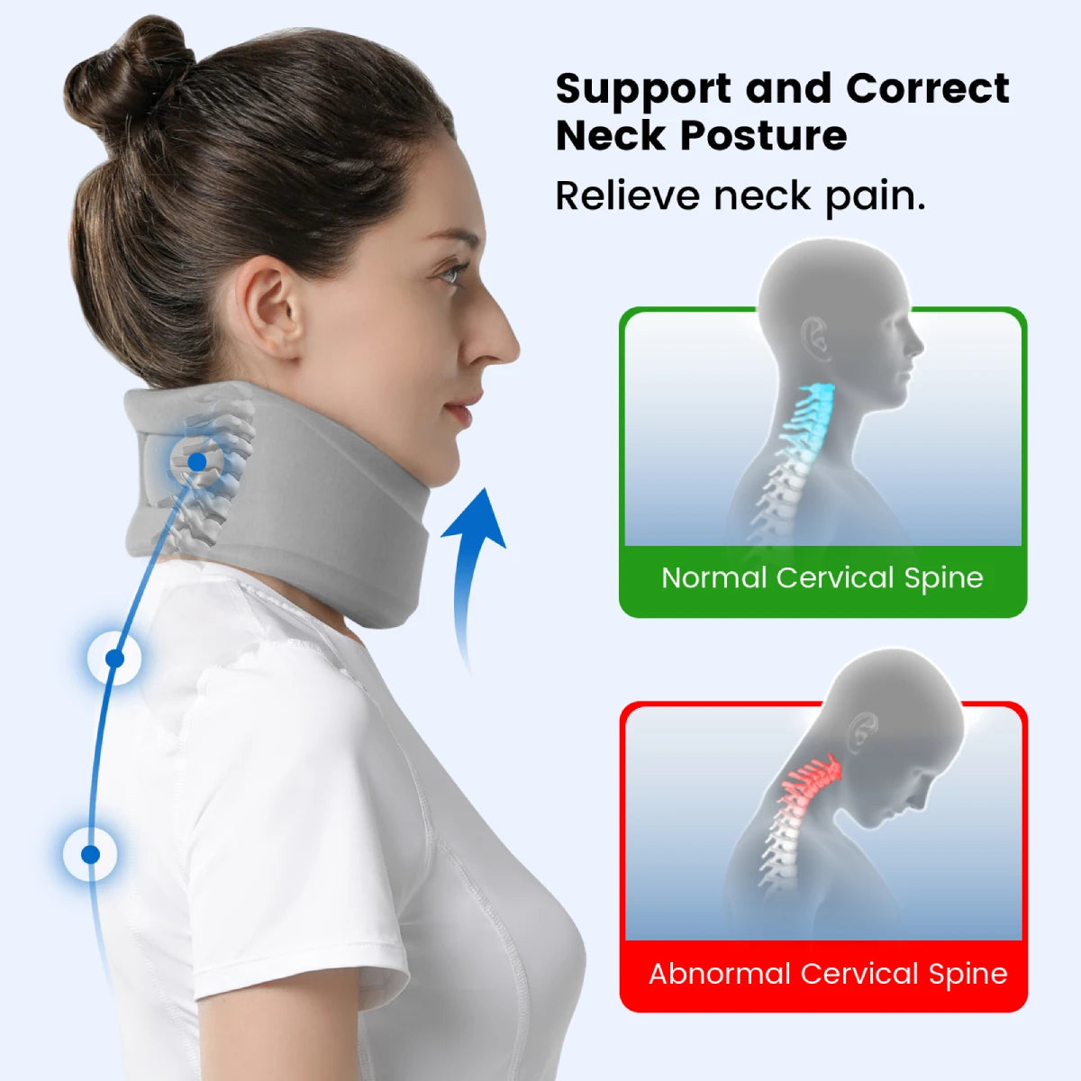 VELPEAU Neck Brace for Pain Relief and Strong Support