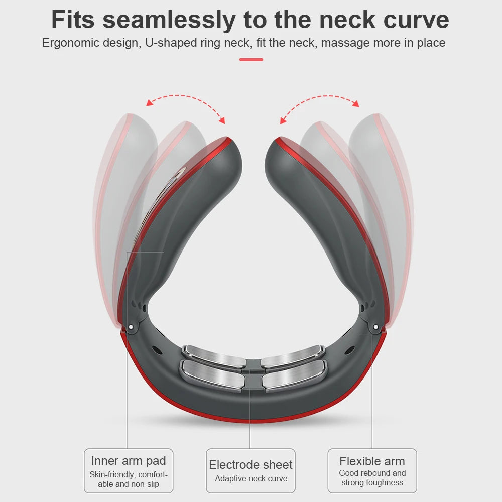Advanced Electric Neck and Shoulder Massager with Heating, TENS Therapy, and 4 Kneading Heads for Pain Relief and Relaxation