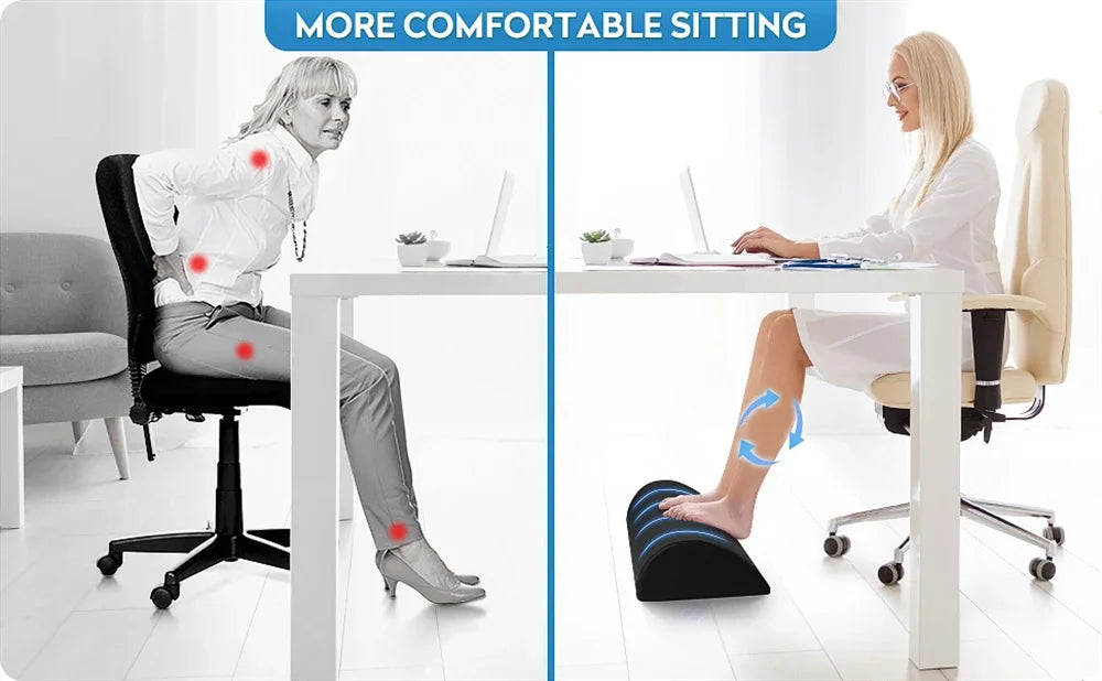 Ergonomic Under Desk Footrest for All-Day Comfort and Leg Support - Perfect for Home Office, Gaming, and Work