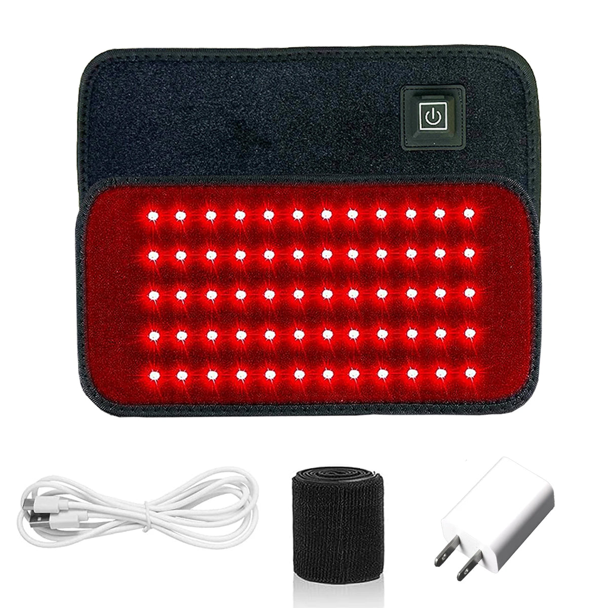 60 LEDs Red＆Infrared Light Therapy Belt 850nm 660nm Back  Burn Fat Wrap Slimming Machine Waist Heat Pad Full Body