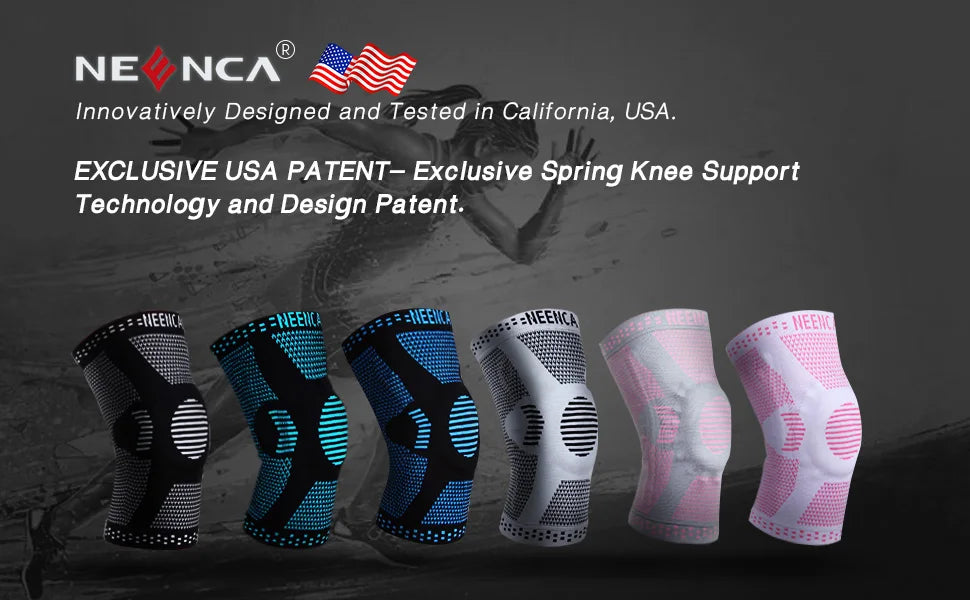 NEENCA Knee Brace Support with Side Stabilizers Patella Gel Knee Compression Sleeve for Knee Pain Meniscus Tear Injury Recovery