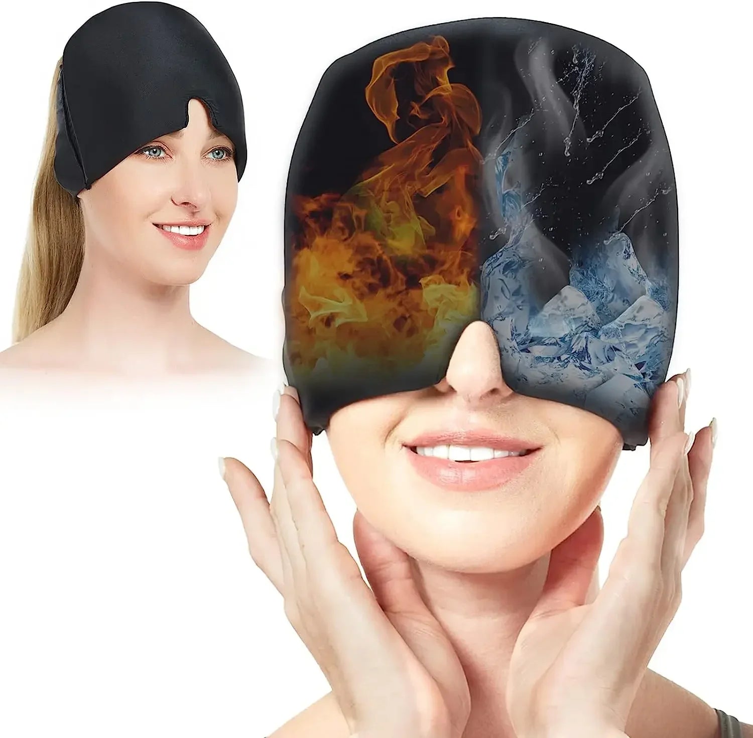 Ultimate Migraine Relief Cap - Hot & Cold Gel Therapy Hat for Headaches & Stress Pain Relief