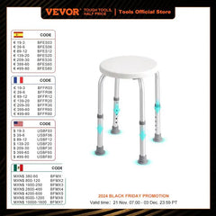 VEVOR Shower Chair for Inside Shower for Elderly Disabled Adults