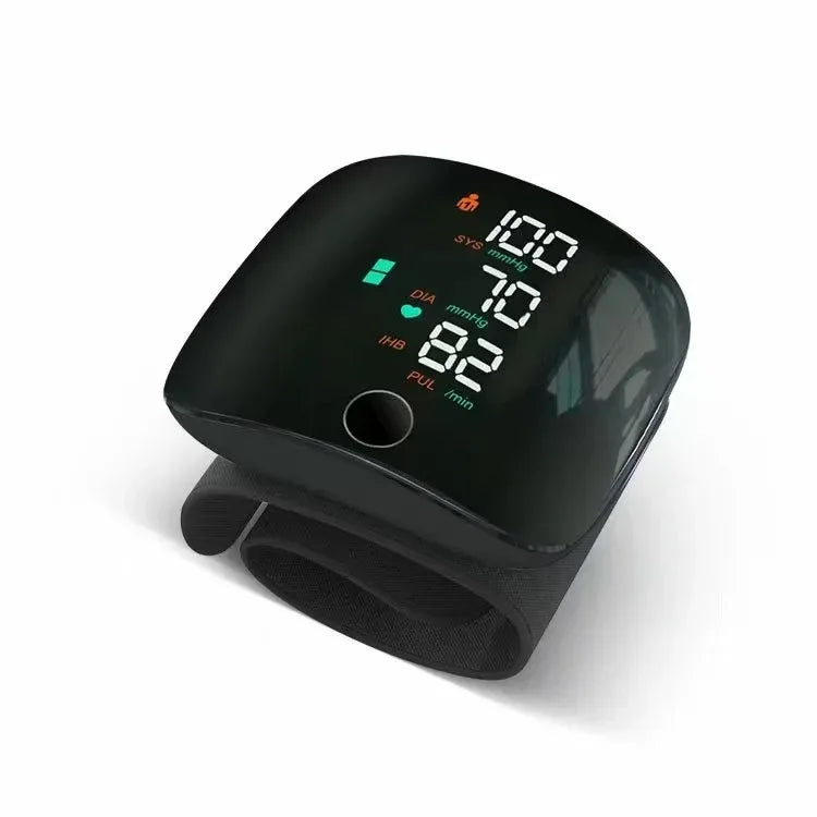 Wrist Blood Pressure Monitor with LED Display and USB Rechargeable Fast Measurement Tensiometer