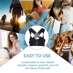 Adjustable Back Support Brace for Women and Kids - Breathable Posture Corrector for Enhanced Comfort