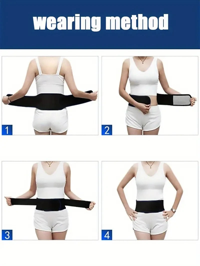 Adjustable Self-Warming Magnetic Therapy Back and Waist Support Belt for Ultimate Comfort and Relief