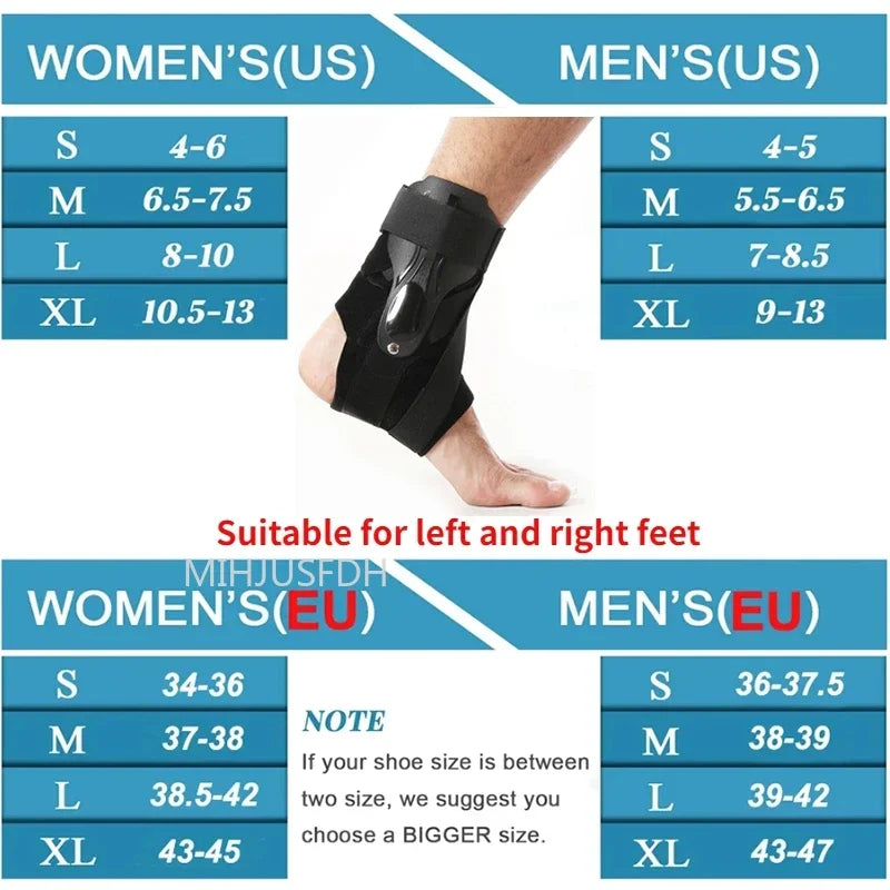 Ankle Support Brace with Side Stabilizers for Sprains and Tendonitis - Lightweight Recovery Splint for Men and Women