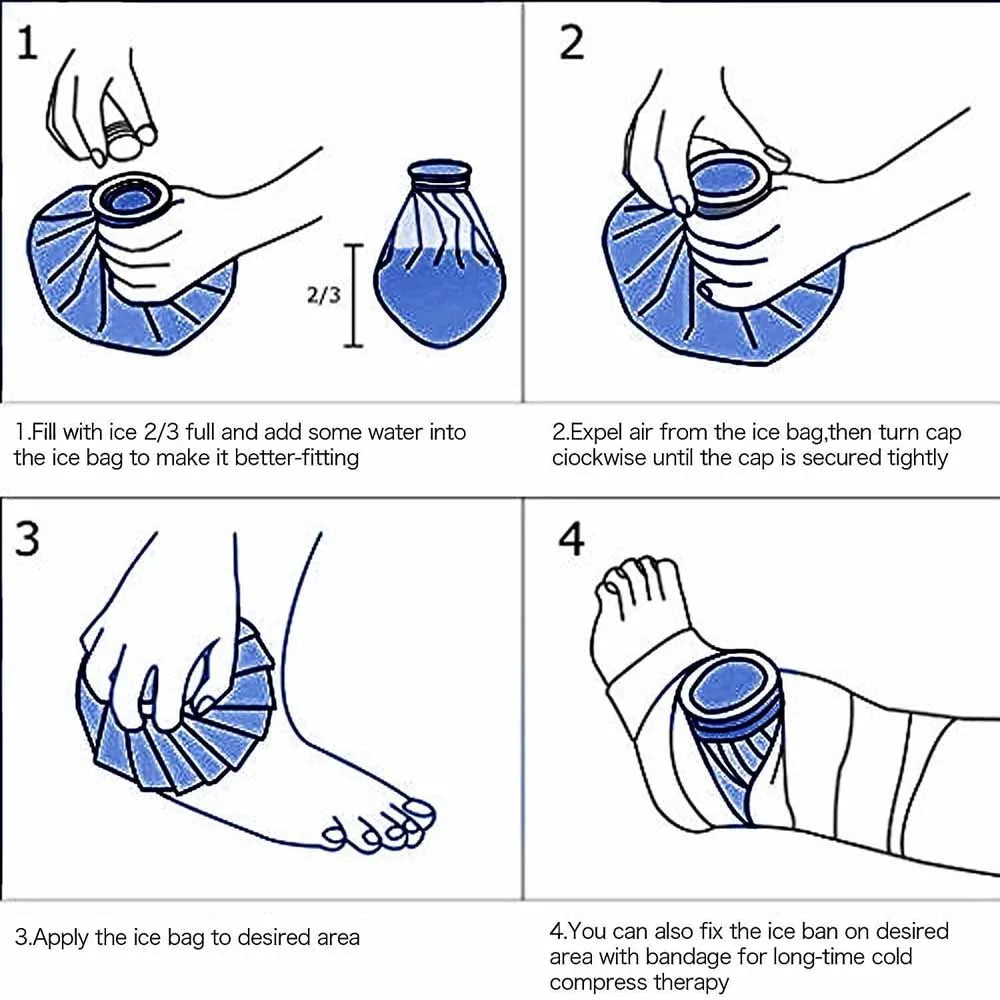 Versatile Reusable Ice Bag Bandage for Effective Hot and Cold Therapy on Injuries and Aches