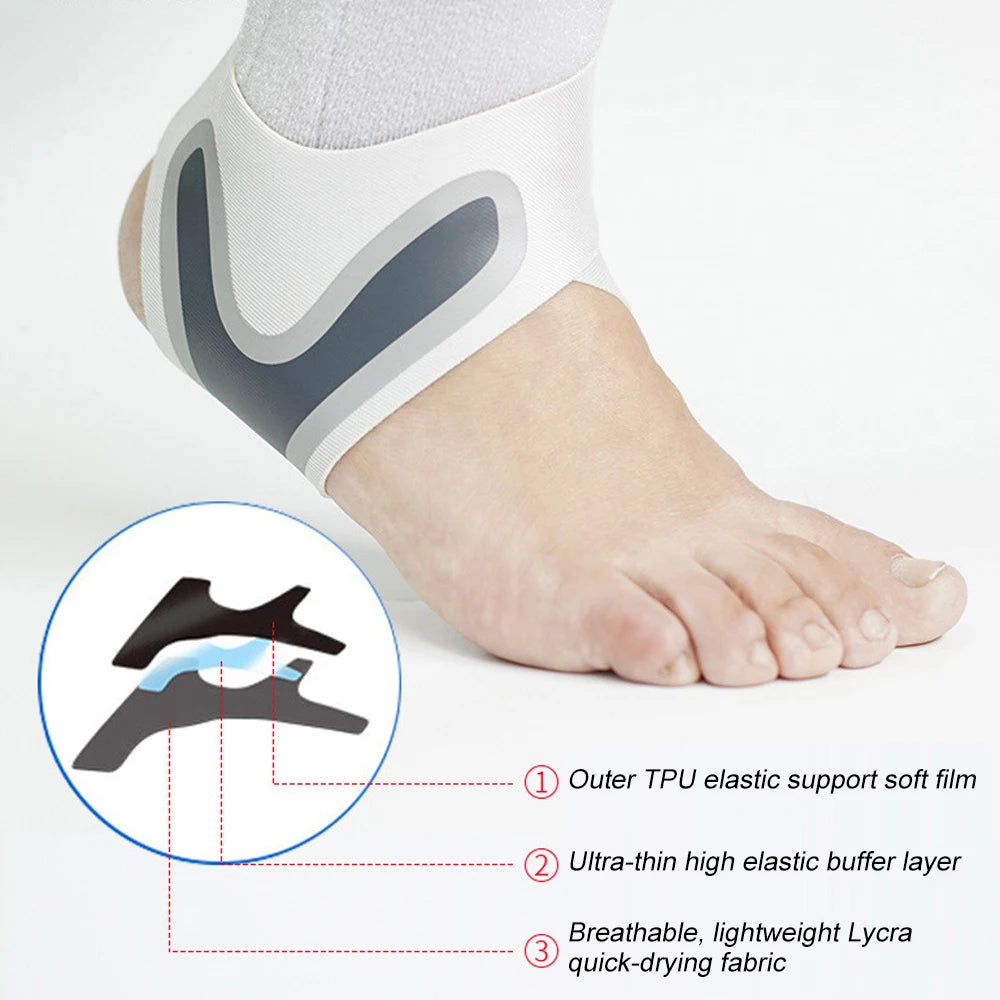 Adjustable Compression Ankle Support Sleeves for Enhanced Stability and Protection