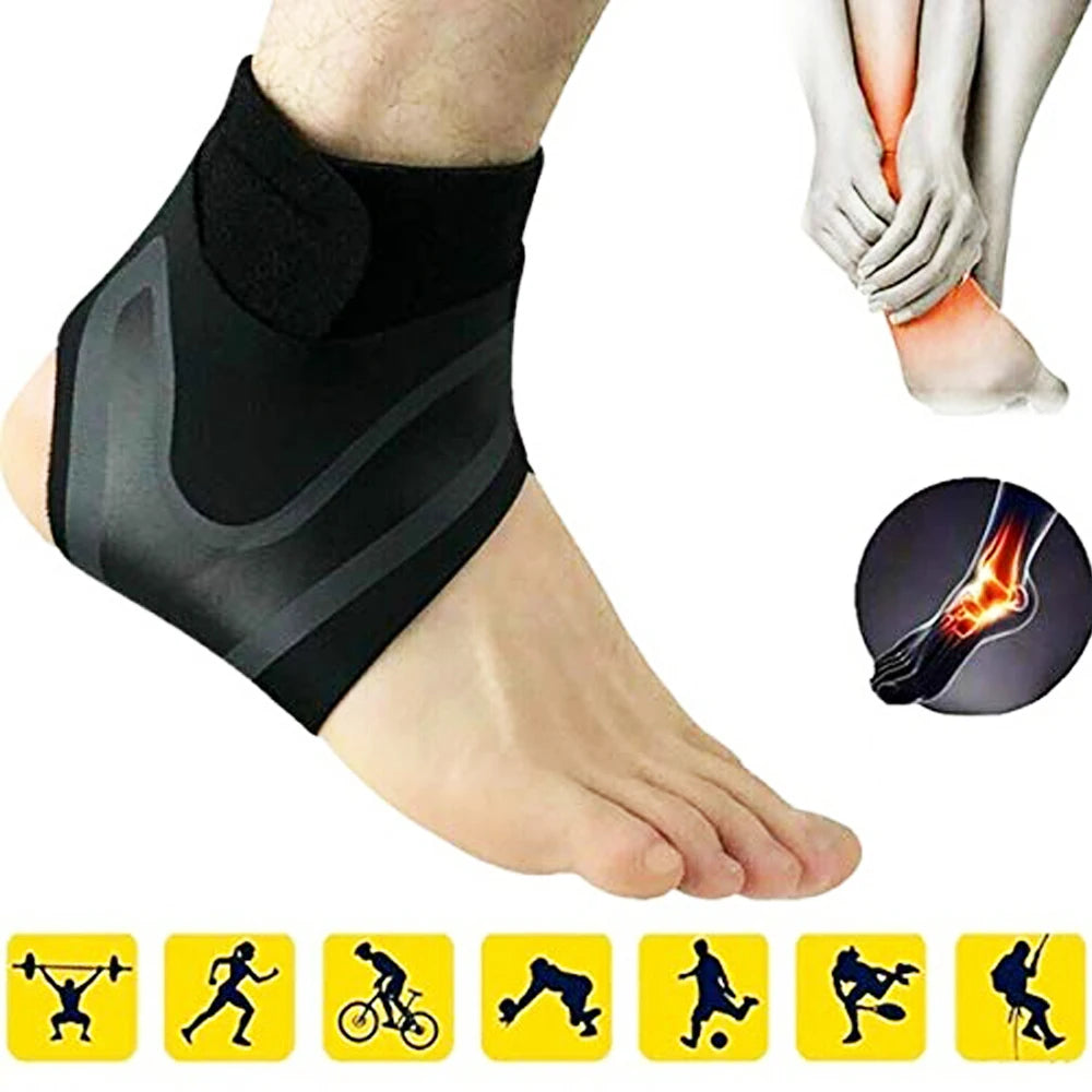 Adjustable Compression Ankle Support Sleeves for Enhanced Stability and Protection