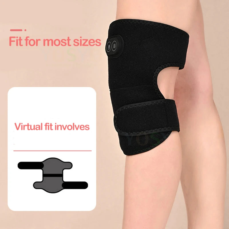 Heated Multi-Use Electric Massage Support Brace with Adjustable Vibration and Temperature Settings