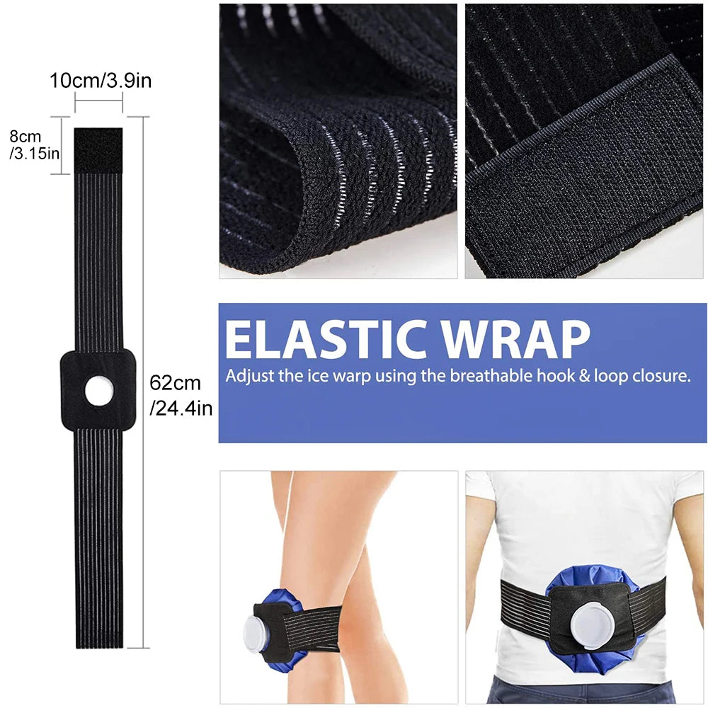 Versatile Reusable Ice Bag Bandage for Effective Hot and Cold Therapy on Injuries and Aches