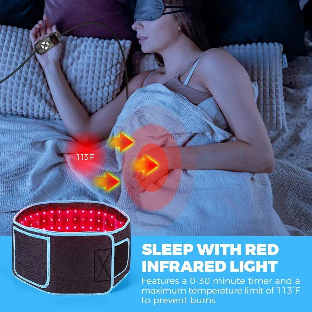 Red ＆Infrared Light Therapy Belt 850nm 660nm LED Beauty Devices fo Wrap Burn Fat Face Wrap Slimming  Waist Heat Pad Full Body