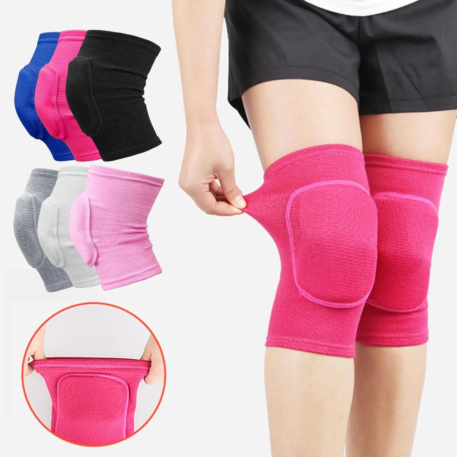 2-Pack Enhanced Comfort Compression Knee Support Pads for Dance and Workout Training