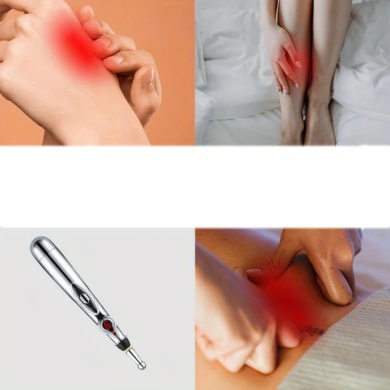 Electric Acupuncture Point Massage Pen Meridian Energy Massage Pen Pain Relief Therapy Back Neck Face Beauty Roller