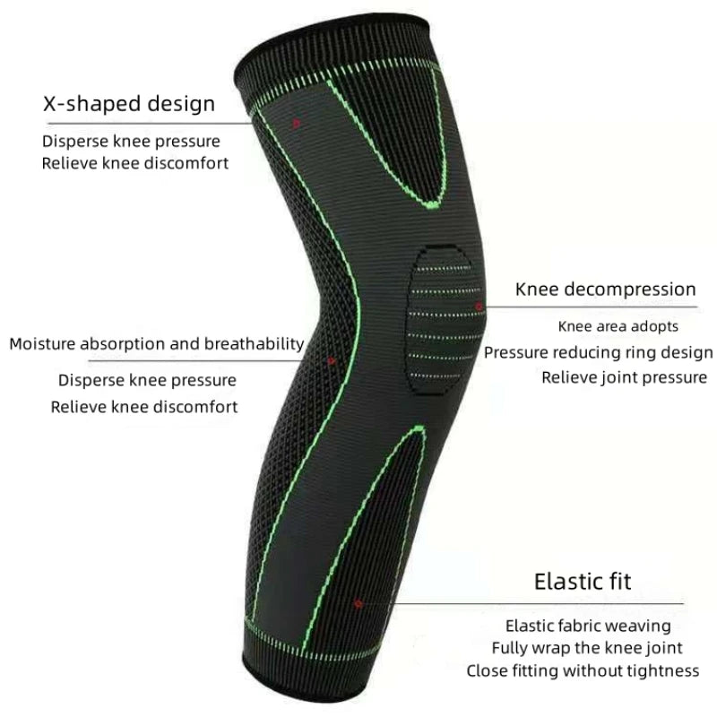 Enhanced Compression Knee Sleeves for Joint Pain Relief and Athletic Support - Stylish Stripe Design