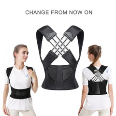 Adjustable Back Support Brace for Women and Kids - Breathable Posture Corrector for Enhanced Comfort