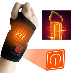 USB Heated Wrist Support Massager with Adjustable Temperature and Breathable Design for Pain Relief and Comfort