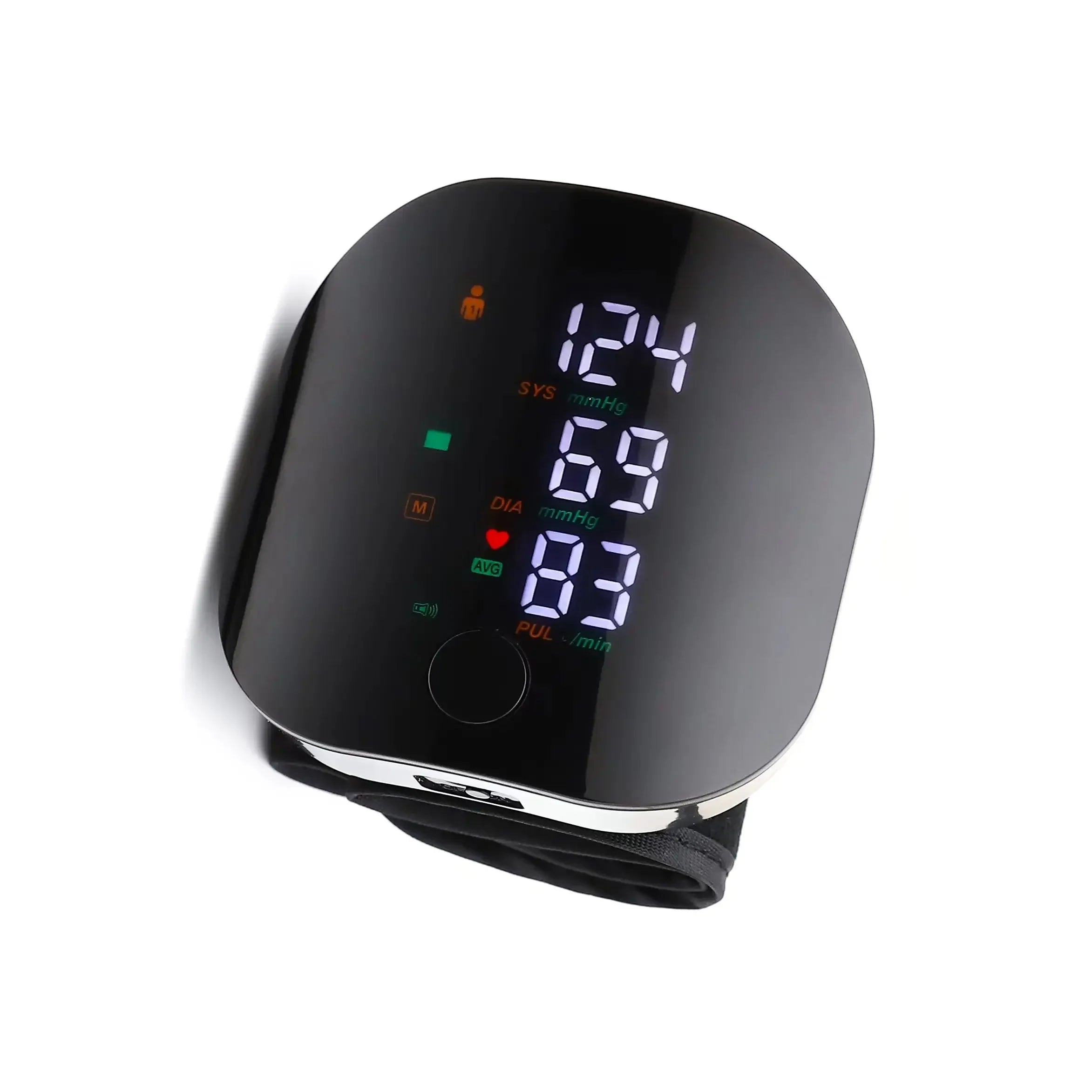 Wrist Blood Pressure Monitor with LED Display and USB Rechargeable Fast Measurement Tensiometer