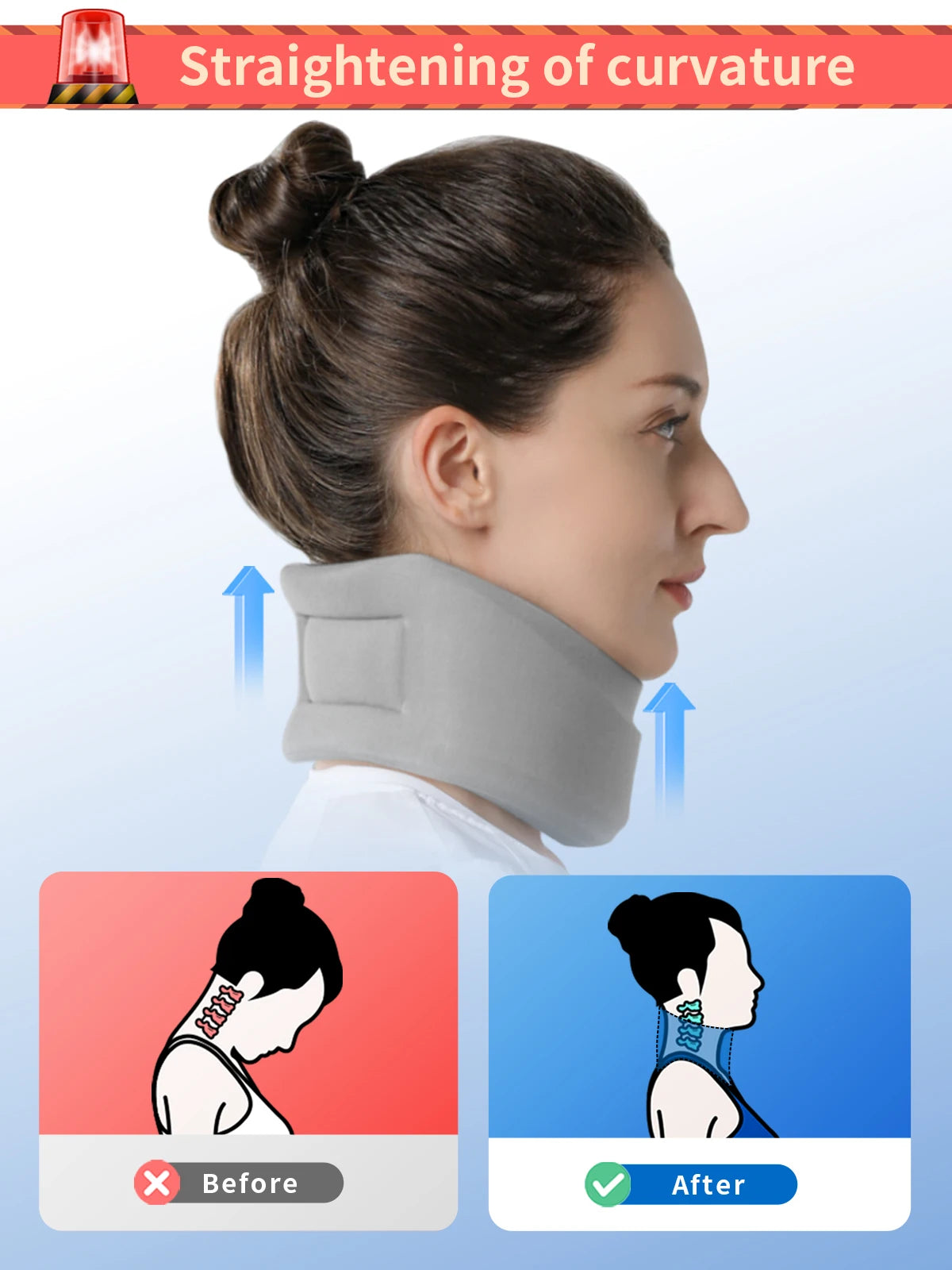 VELPEAU Neck Brace for Pain Relief and Strong Support