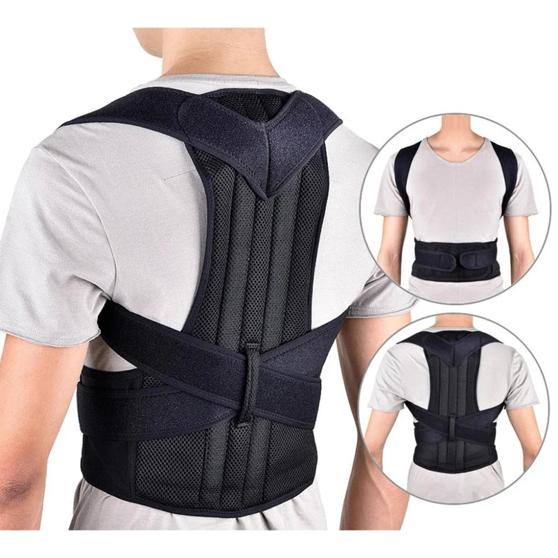 Adjustable Back Support Brace for Women and Kids - Breathable Posture Corrector for Enhanced Comfort