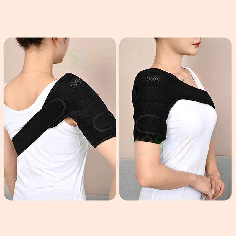 Heated Multi-Use Electric Massage Support Brace with Adjustable Vibration and Temperature Settings