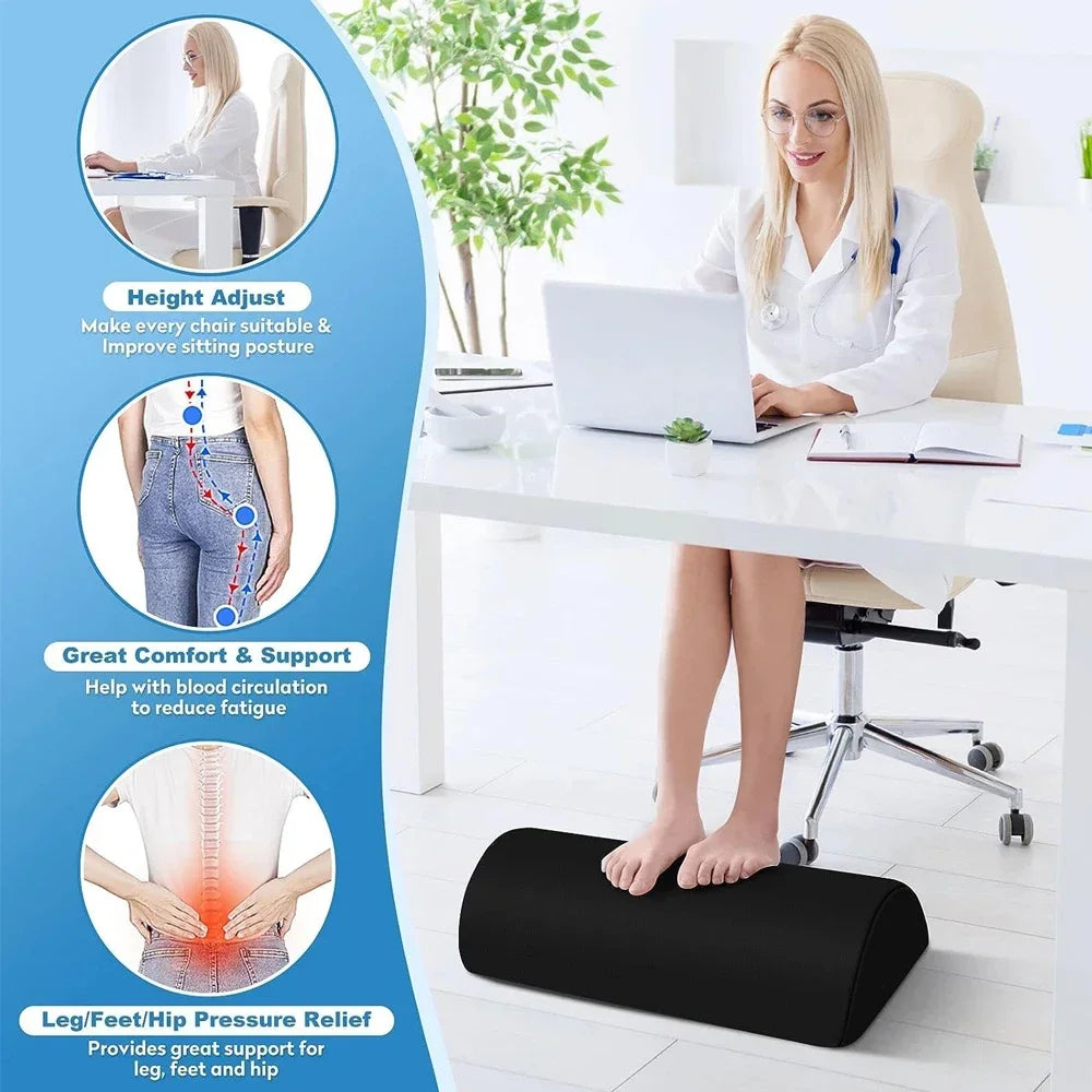 Ergonomic Under Desk Footrest for All-Day Comfort and Leg Support - Perfect for Home Office, Gaming, and Work