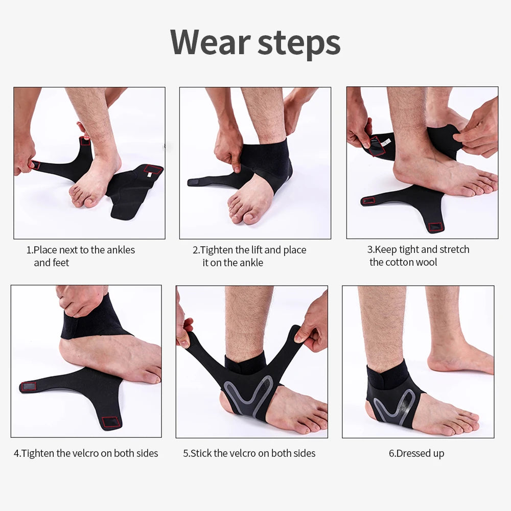 Adjustable Compression Ankle Support Sleeves for Enhanced Stability and Protection