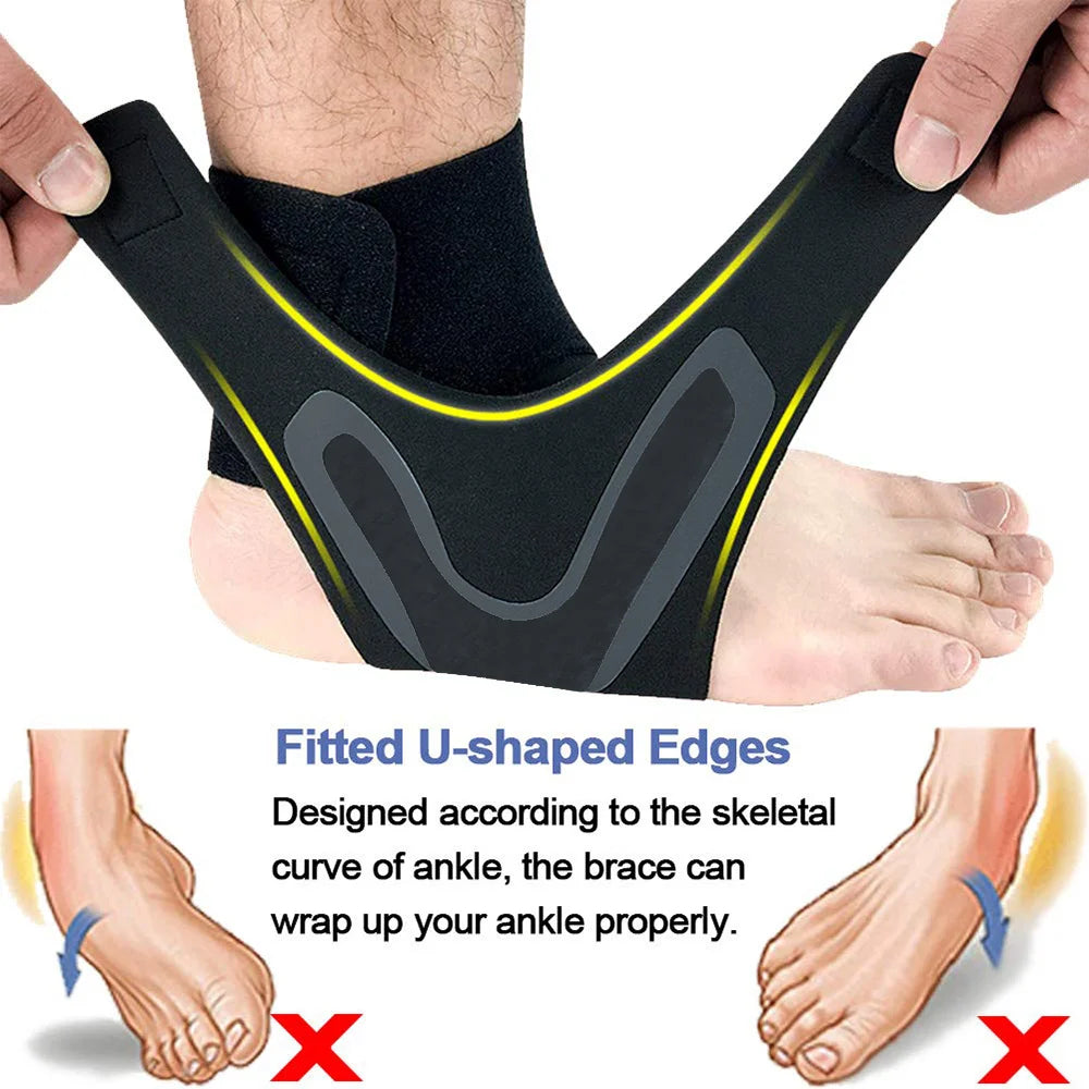 Adjustable Compression Ankle Support Sleeves for Enhanced Stability and Protection