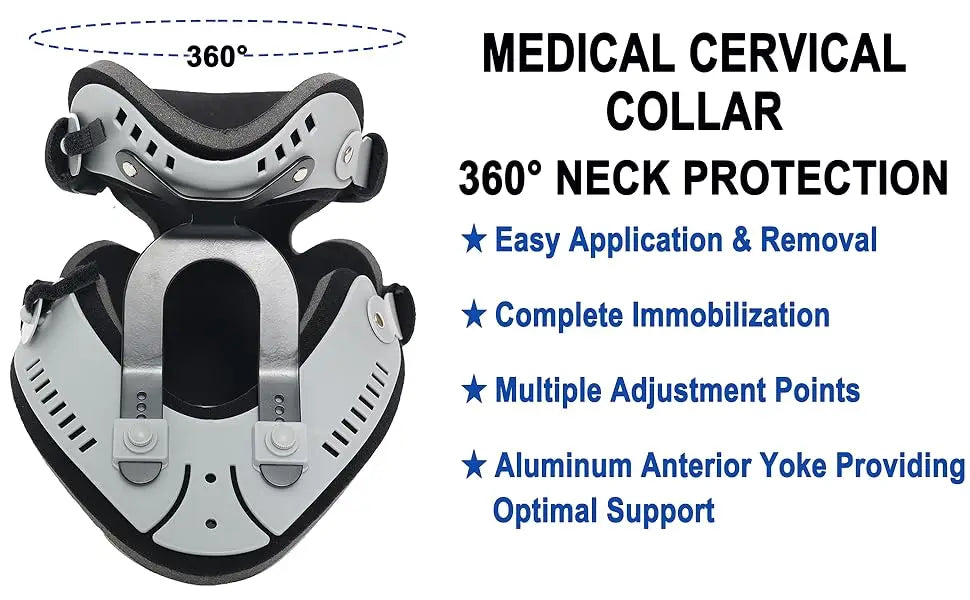 Neck Brace Support Orthosis - Adjustable Cervical Collar